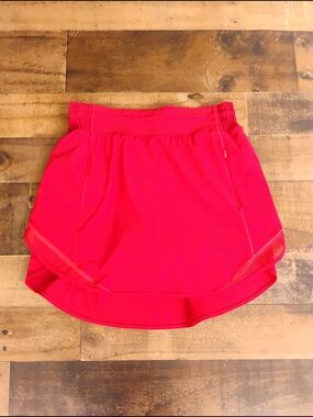 Lululemon Hotty Hot HR Mini Skirt Dark Red Size 6